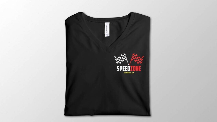 SpeedZone Black V-Neck Design