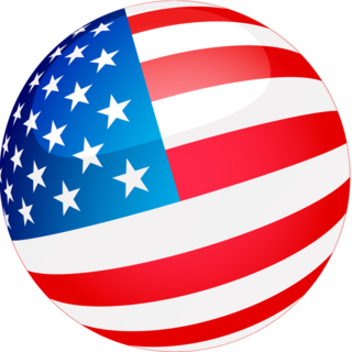 Spherical USA Flag Sticker