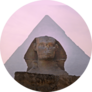 Sphinx In Front Of Giza Pyramid Seven Wonders Of The World Sticker