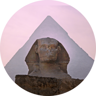 Sphinx In Front Of Giza Pyramid Seven Wonders Of The World Sticker