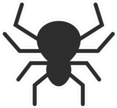 Spider Cartoon Halloween Sticker