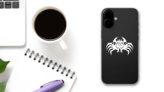 Spider Design Sticker on a Phone (New) example