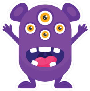 Spider Eyes Monster Sticker