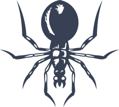 Spider Facing Down Sticker