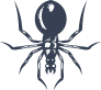 Spider Facing Down Sticker