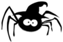 Spider in Witch Hat Sticker
