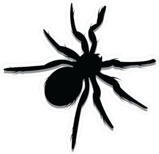 Spider Silhouette Halloween Sticker