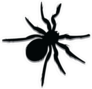 Spider Silhouette Halloween Sticker