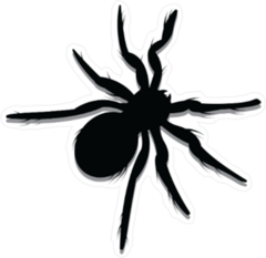 Spider Silhouette Halloween Sticker