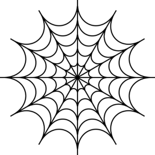 Spider Web Icon Halloween Sticker