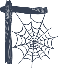 Spider Web On Post Sticker
