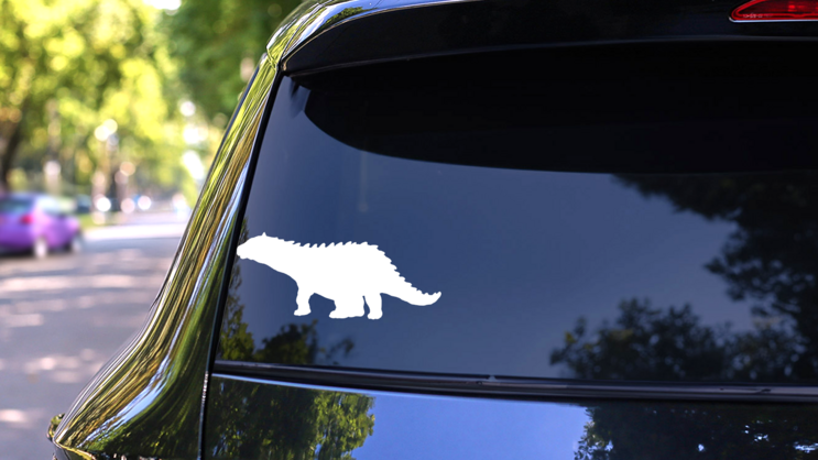 Spiky Dinosaur Sticker on a Rear Car Window (New) example