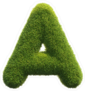 Spiky Grass Font Letter A Sticker