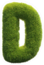 Spiky Grass Font Letter D Sticker