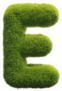 Spiky Grass Font Letter E Sticker