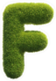 Spiky Grass Font Letter F Sticker