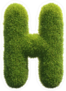 Spiky Grass Font Letter H Sticker