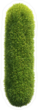 Spiky Grass Font Letter I Sticker