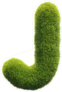 Spiky Grass Font Letter J Sticker