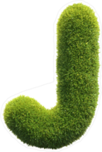Spiky Grass Font Letter J Sticker
