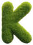 Spiky Grass Font Letter K Sticker