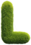 Spiky Grass Font Letter L Sticker