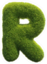 Spiky Grass Font Letter R Sticker