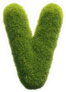 Spiky Grass Font Letter V Sticker