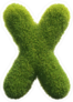 Spiky Grass Font Letter X Sticker