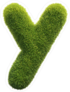 Spiky Grass Font Letter Y Sticker
