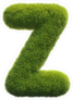 Spiky Grass Font Letter Z Sticker