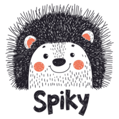 Spiky Hedgehog Sticker