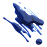 Spilled Blue Nail Polish Sticker
