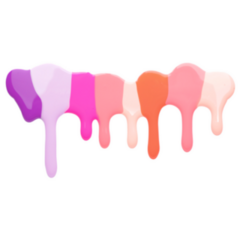 Spilled Nail Polishes Pinks And Purples Sticker