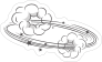 Spinning Cloud Comic Sticker