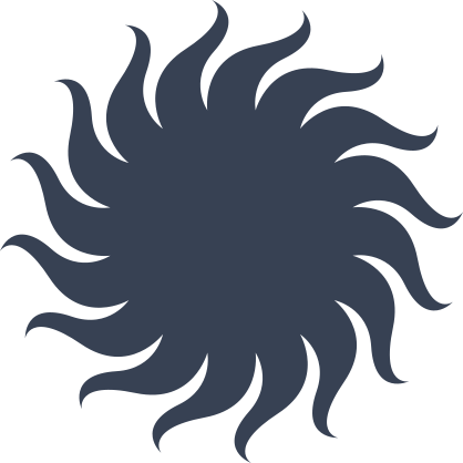 Spinning Sun Sticker