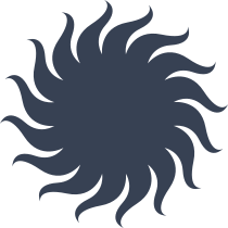 Spinning Sun Sticker