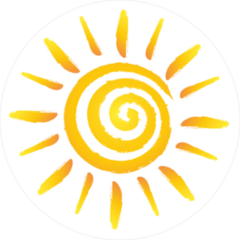 Spiral Sun Sticker
