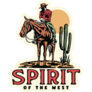 Spirit Of The West Cowboy Sticker