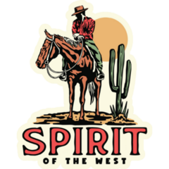 Spirit Of The West Cowboy Sticker