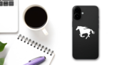 Spirited Horse Sticker on a Phone (New) example