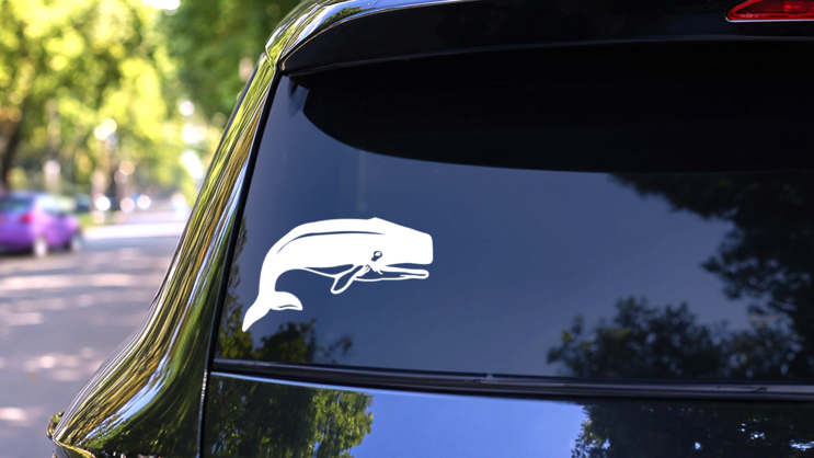 Spirited Whale Sticker on a Rear Car Window (New) example