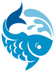 Splashing Fish Sticker