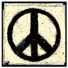 Splatter Paint Peace Symbol Sticker
