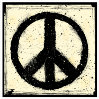 Splatter Paint Peace Symbol Sticker