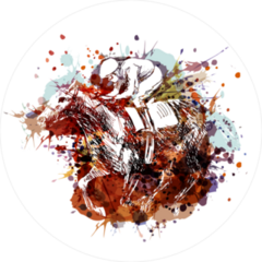 Splatter Rider With A Horse Sticker