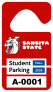 Split Standard School Hang Tag Parking Permit
