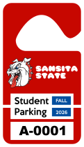 Split Standard School Hang Tag Parking Permit