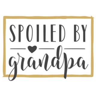Spoiled By Grandpa Cute Lettering Sticker