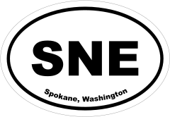 Spokane, Washington Oval Stickers